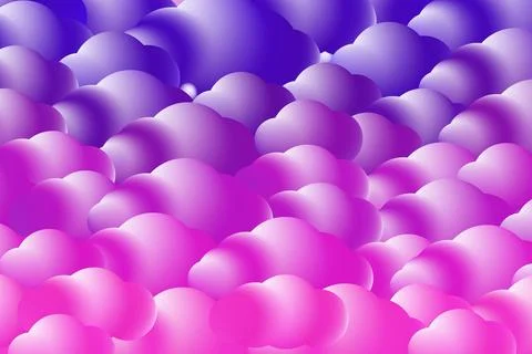 Violet and pink sky with clouds vector illustration design. Stock Illustration
