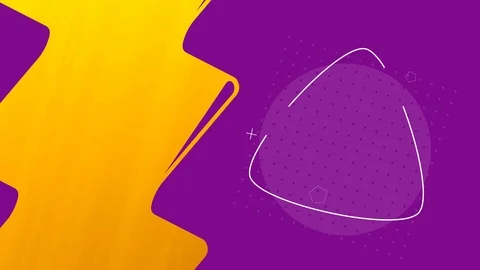 Violet and yellow background with abstract geometric figures Stock Footage 119717313