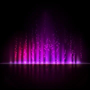 Violet aurora light. Abstract vector backgrounds Stock Illustration