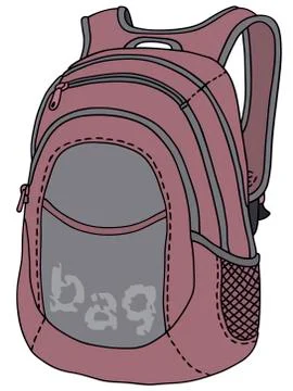 Violet bag Illustrazione stock