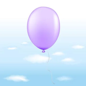 Violet balloon Stock Illustration