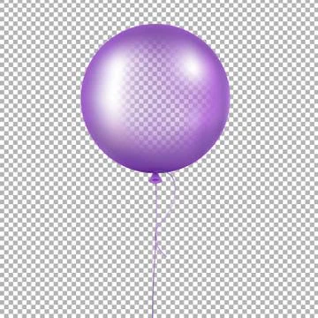 Violet Balloon Stock Illustration