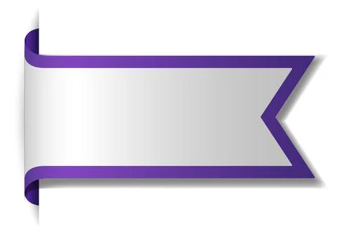 Violet banner design on white background Stock Illustration