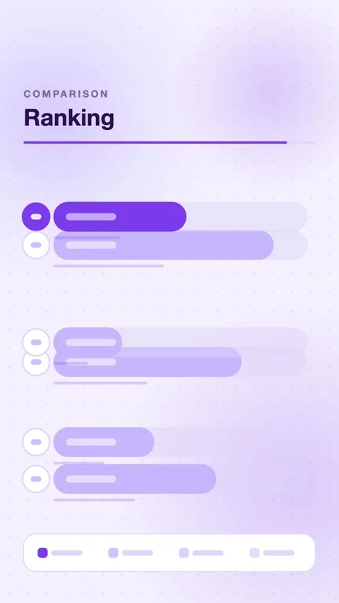 Violet Bars Growing And Reordering Vertical Animated Background For Data Stock Footage 343854481