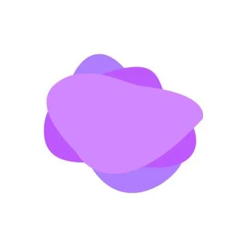 Violet blob icon. Vector 3d gradient geometric spot Stock Illustration