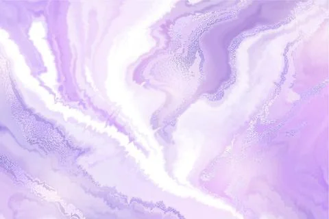Violet blue liquid marble or watercolor background with glitter foil textured Stock Illustration