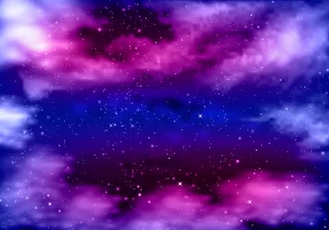 Violet blue night sky Stock Illustration