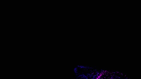 Violet-blue particles fly slowly on a black background. Abstract animated backgr Stock Footage 121858300