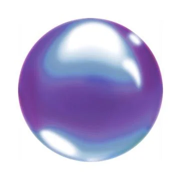 Violet blue purple gradient round air soap bubble ball. Stock-Illustration