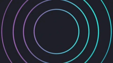 Violet-blue spectrum, gradient circles rotating on a black background, colorful  Stock Footage 123289551
