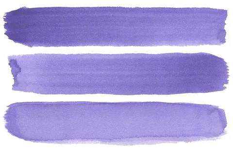 Violet Blue striped abstract background, watercolor line  on the white textur Stock Illustration