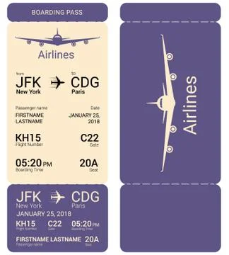 Violet boarding pass Stockillustratie
