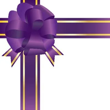 Violet bow isolated Stock-Illustration