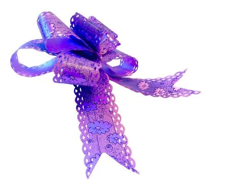 Violet bow Stock Photos