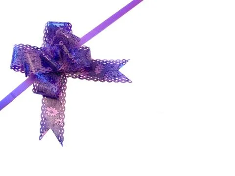 Violet bow Foto stock