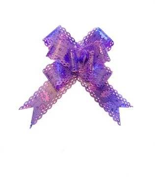 Violet bow Stock Photos