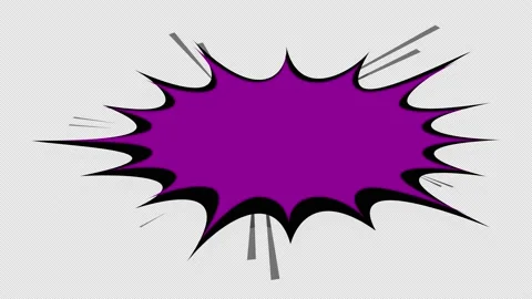 Violet bubble speech animated. simple element of a thought bubble or text Stock Footage 138881174