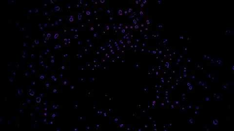 Violet bubbles on a black background Stock Footage 125701554