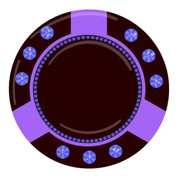 Violet chip icon cartoon vector. Poker chips イラスト素材