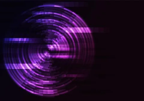Violet circle digital abstract pixel layer background Stock Illustration