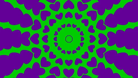Violet circles heart green Stock Footage 228087488