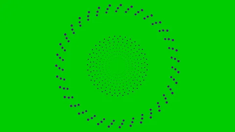 Violet circles spin 2 green Stock Footage 233269552