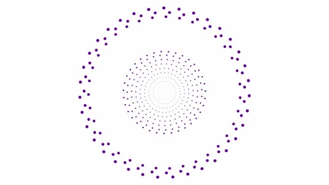 Violet circles spin 2 white Stock Footage 233269568