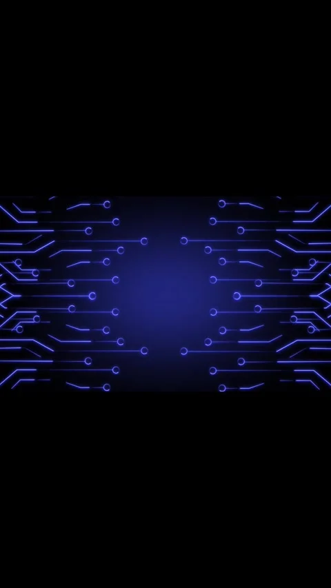 Violet circuit board pattern glowing on dark screen. Hardware motherboard s.. Stock Footage 345968367