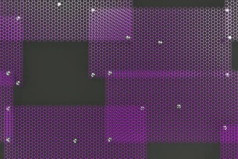 Violet circular grates on dark grey background Ilustración de archivo