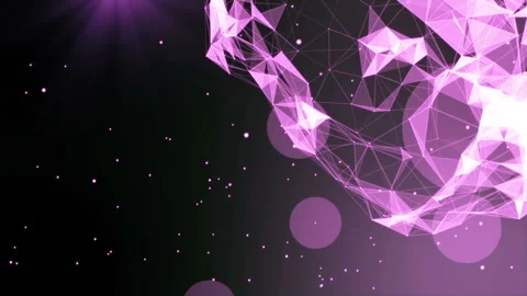 Violet cloud. Flying particles. Networking. Business background. Seamless loop. Stock Footage 96065079