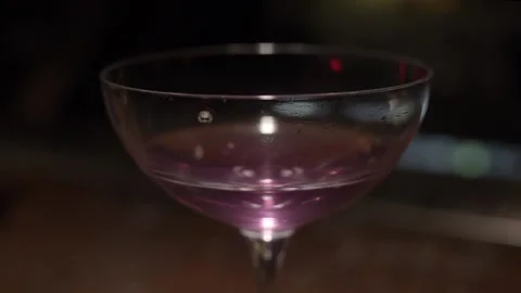 Violet cocktail, close up Stock Footage 139782126