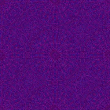 Violet Color Seamless Pattern with mandala.Seamless Background design.Ornamen Stock Illustration