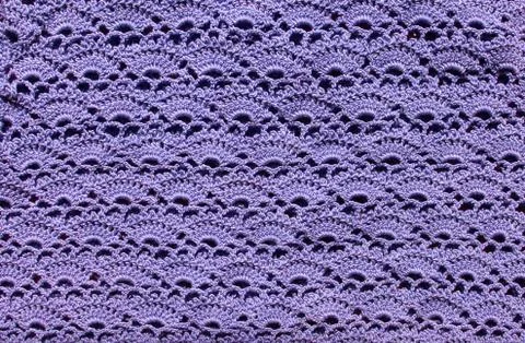 Violet crocheted pattern, knitted texture, beautiful purple background, Stock Photos