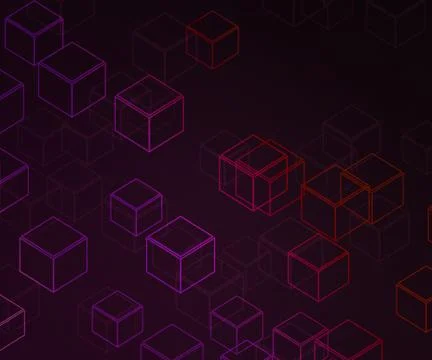 Violet cubes background 스톡 일러스트