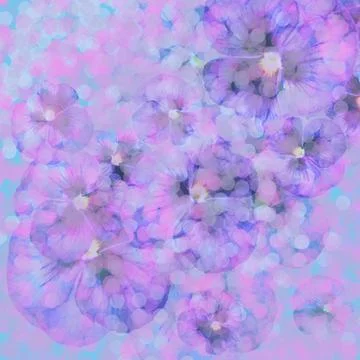 Violet delicate flowers. Frame, background, card, invitation Stock Photos