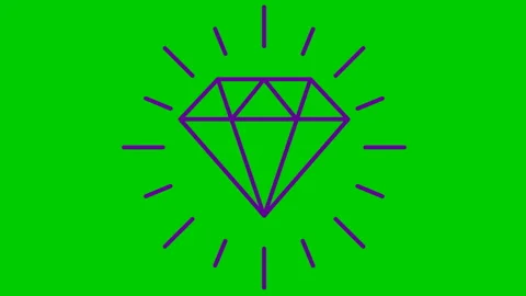 Violet diamond green Stock Footage 223007820
