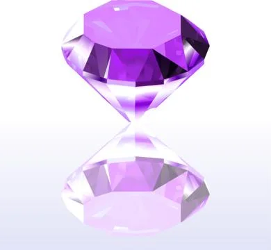 Violet diamond. Vector illustration Stock Illustration