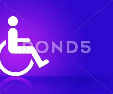 Violet disability background Stock Illustration