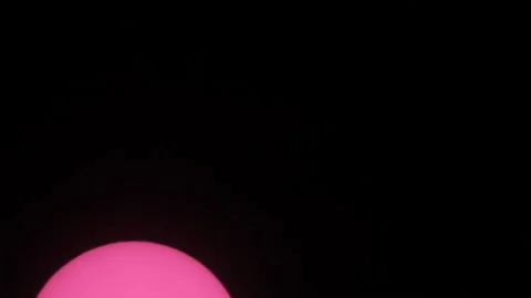 Violet disk of rising sun Video stock 125024917