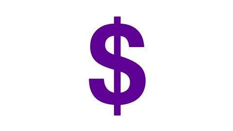 Violet dollar white Stock Footage 255729603