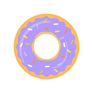 Violet donuts vector isolated on white Stock Illustration
