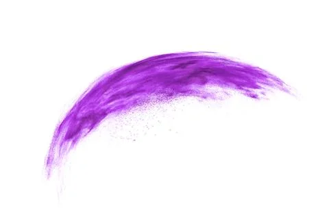 Violet dust cloud in the shape of feather. Stock-Fotos