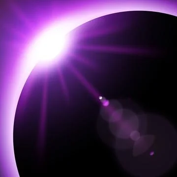 Violet Eclipse, Suitable For Product Advertising, Natural Events, Horror Co.. イラスト素材