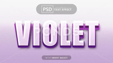 Violet editable text effect design PSD Template