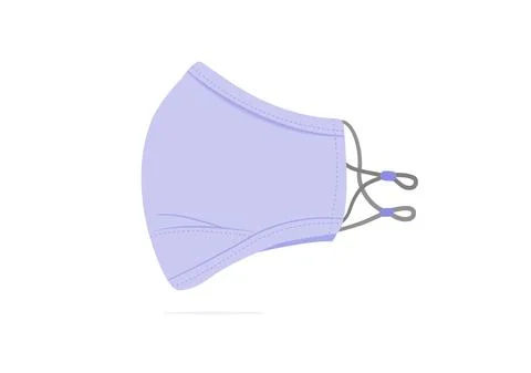 Violet face mask vector isolated on white background ep57 Stock Illustration