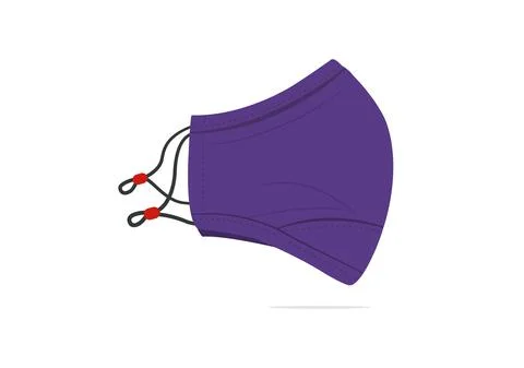 Violet face mask vector isolated on white background ep66 Stock Illustration