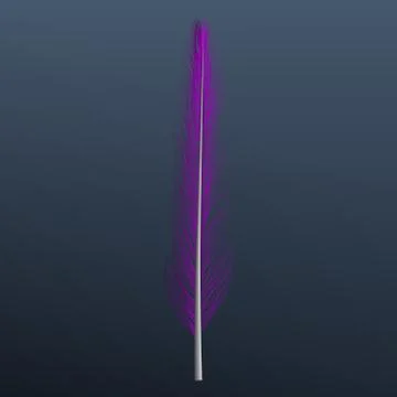 Violet feather icon, realistic style イラスト素材