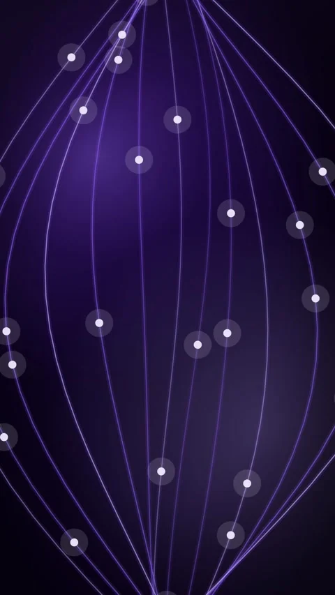 Violet Fiber Optic Strands Carrying Light Vertical Seamless Loop Animated Stock Footage 344007368