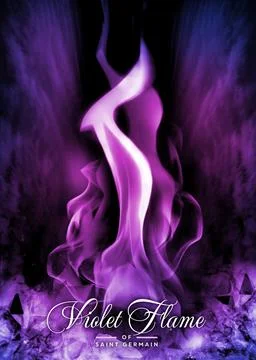 The Violet Flame of Saint Germain Stock Illustration