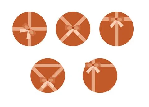 Violet flat present boxs concept, isolated Stock Illustration